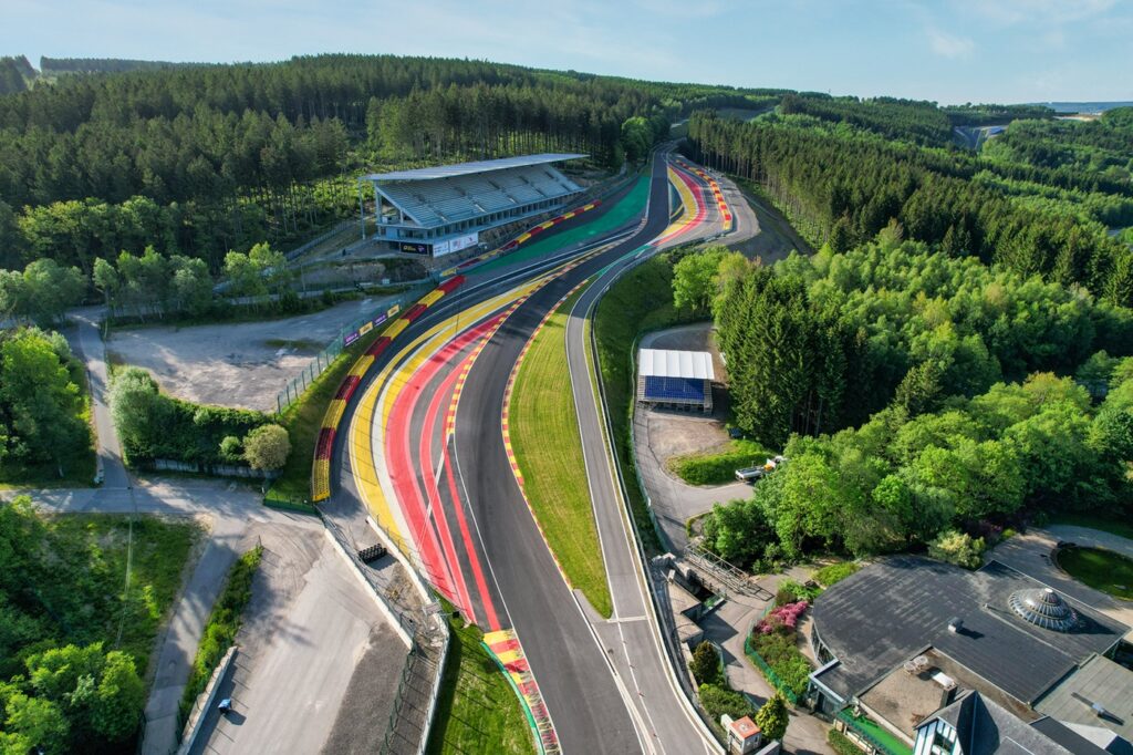 tor Circuit de Spa Francorchamps w Belgii - widok z góry