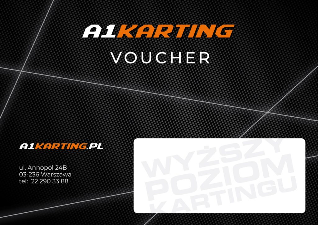 elegancki voucher A1Karting wręczany dzieciom z okazji dnia dziecka